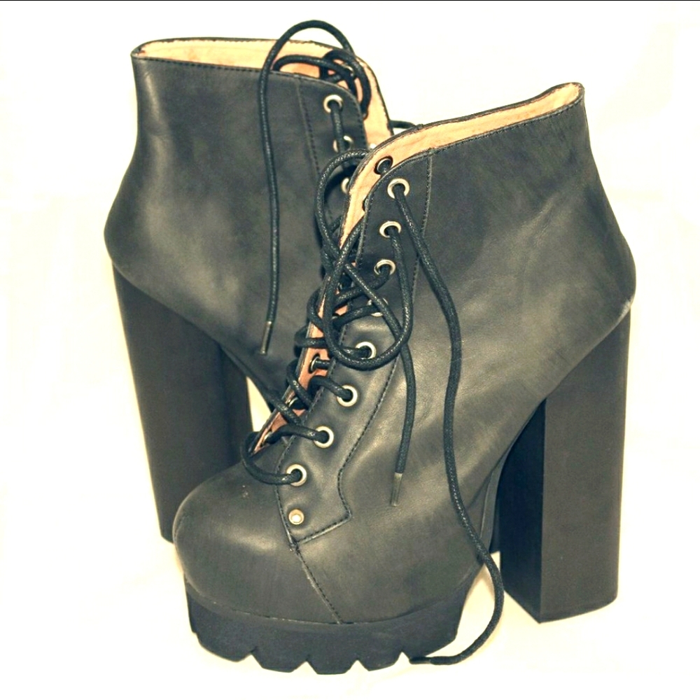 Jeffrey Campbell Nola Platform Leather Boots